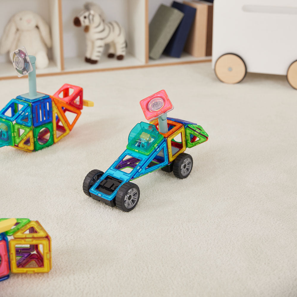 Joc magnetic de constructie Magformers Mystery Spin Set - cu Element Rotativ, 40 piese