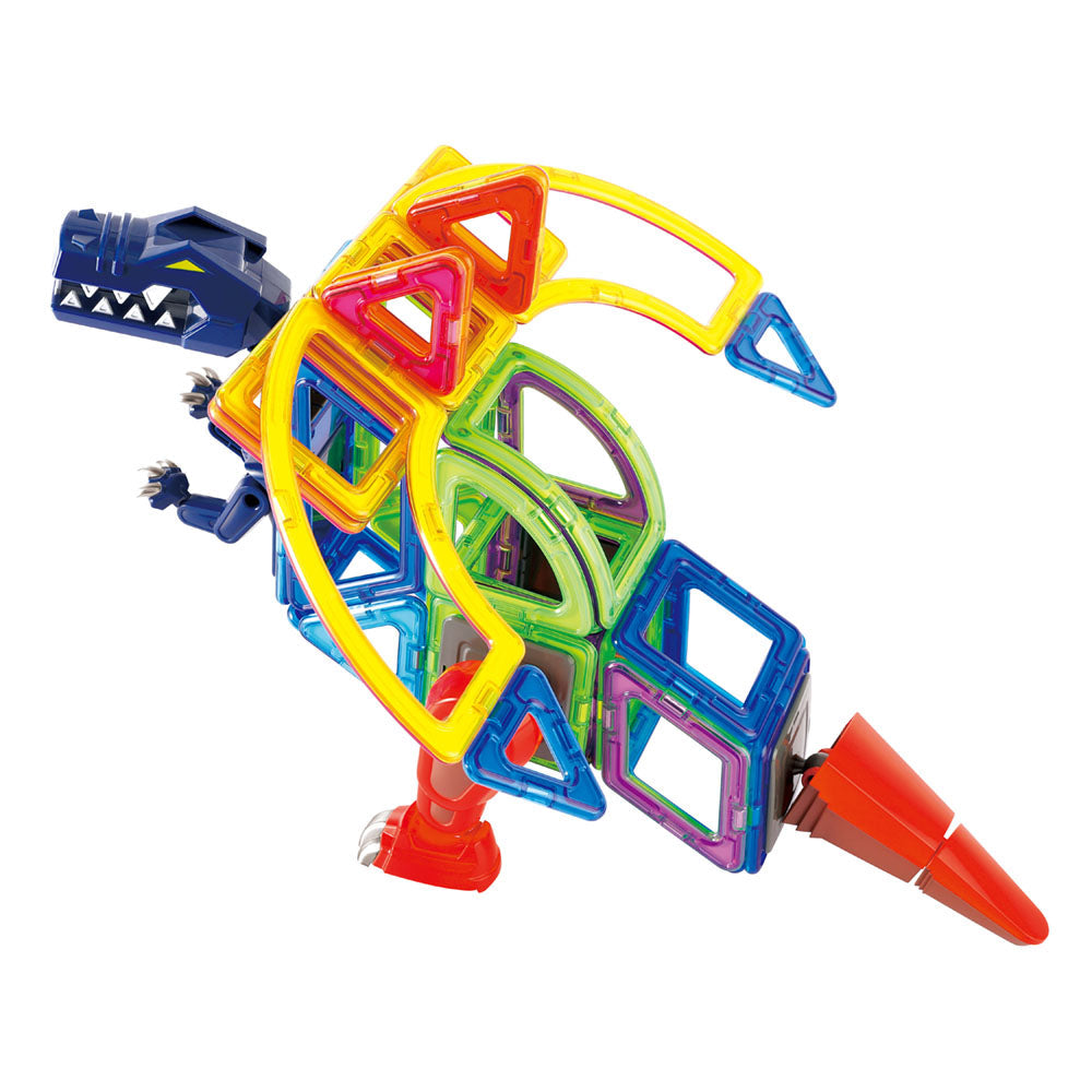 Mágneses építőjáték Magformers Wonder Creator Set - Dinoszauruszok és csodálatos lények, 121 darab