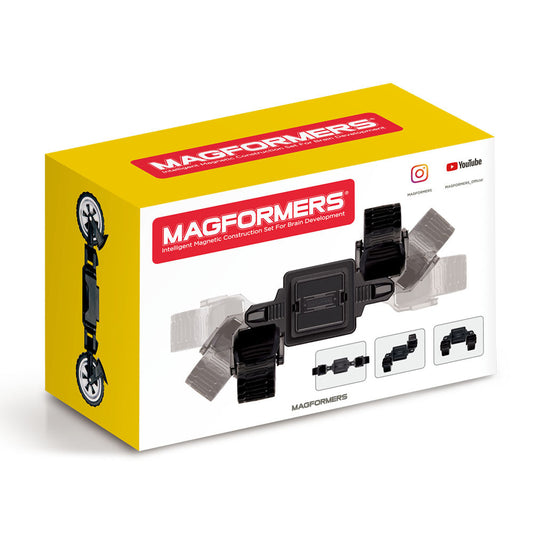 Mágneses építőkészlet Magformers Transform Wheels Set - Tartozékok kerekekkel, 1 db