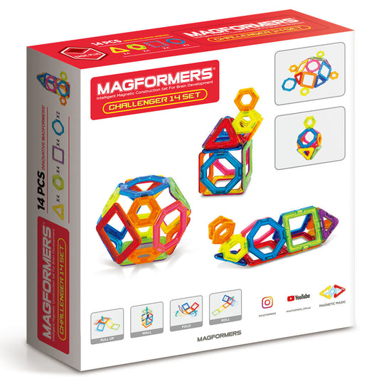 Mágneses építőjáték Magformers Challenger Set - Extra Challenges, 14 darab