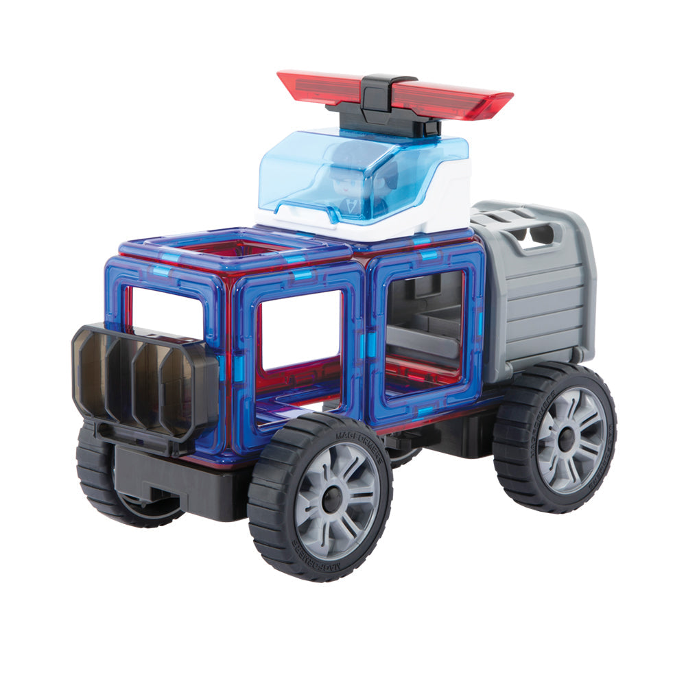 Joc magnetic de constructie Magformers Amazing Police And Rescue Set - Politie si Salvare, 26 piese