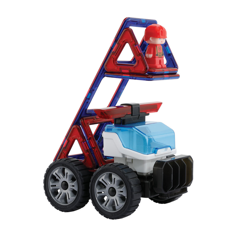 Joc magnetic de constructie Magformers Amazing Police And Rescue Set - Politie si Salvare, 26 piese