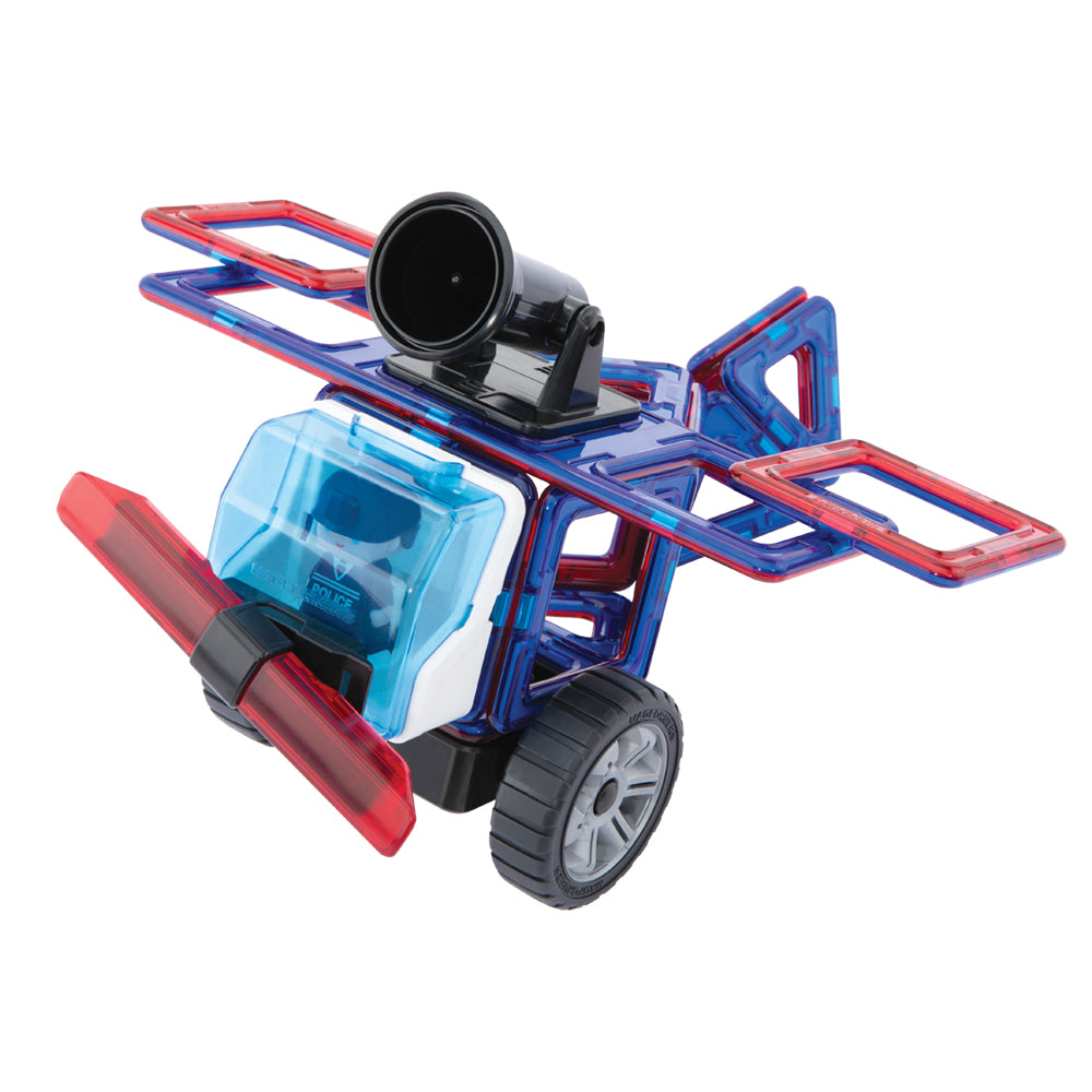Joc magnetic de constructie Magformers Amazing Police And Rescue Set - Politie si Salvare, 26 piese