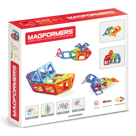 Joc magnetic de constructie Magformers - 30 piese