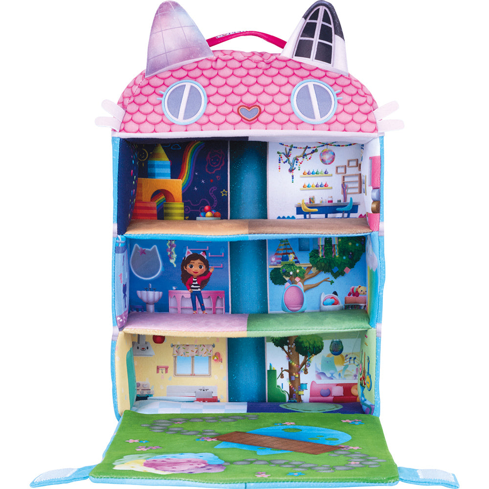 Jucarie de plus Schmidt - Gabby's Dollhouse - Dollhouse + 3 figurine, 41 cm