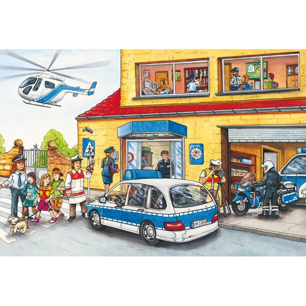 Imagine Puzzle Schmidt: Pompierii si politia, Set de 3 x 24 piese + Cadou: poster