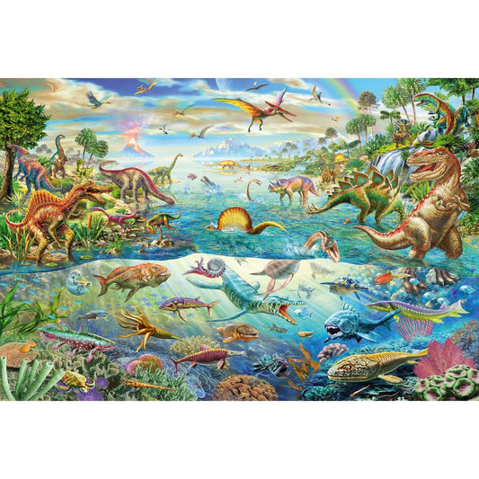 Imagine Puzzle Schmidt: Descopera dinozaurii, 200 piese