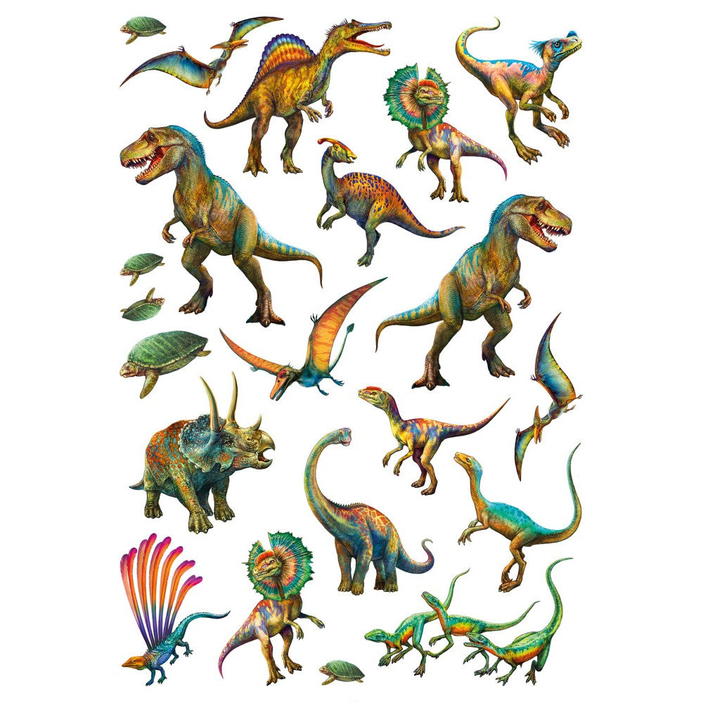 Imagine Puzzle Schmidt: Dinozauri salbatici, 150 piese + Cadou: tatuaje cu dinozauri