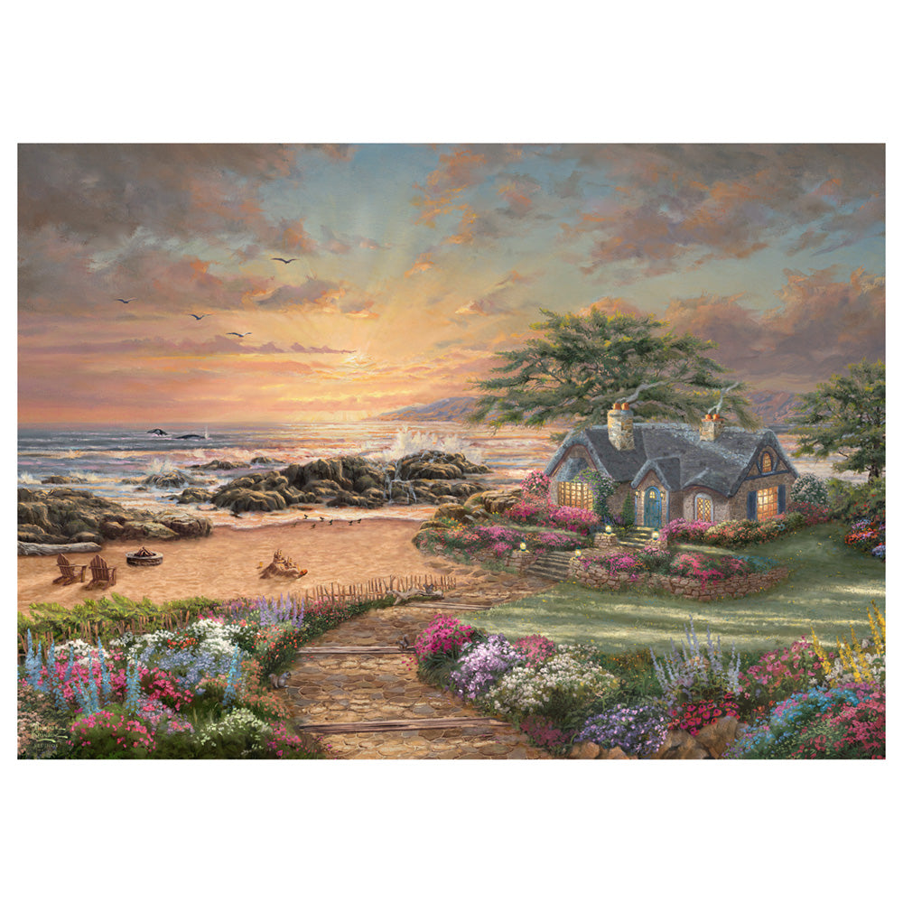 Imagine Puzzle Schmidt: Thomas Kinkade - Casuta pe malul marii, 1000 piese