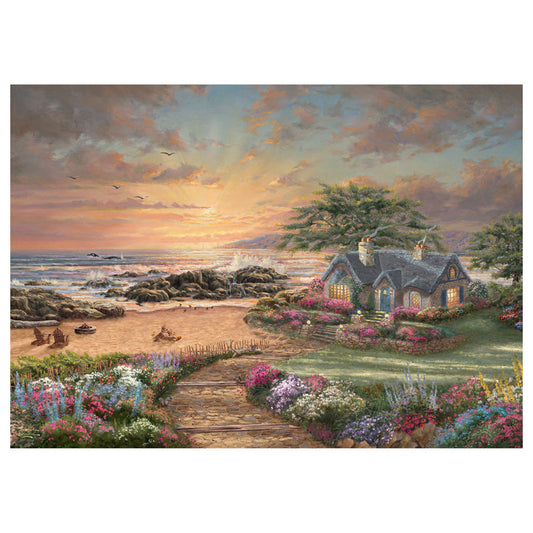 Imagine Puzzle Schmidt: Thomas Kinkade - Casuta pe malul marii, 1000 piese