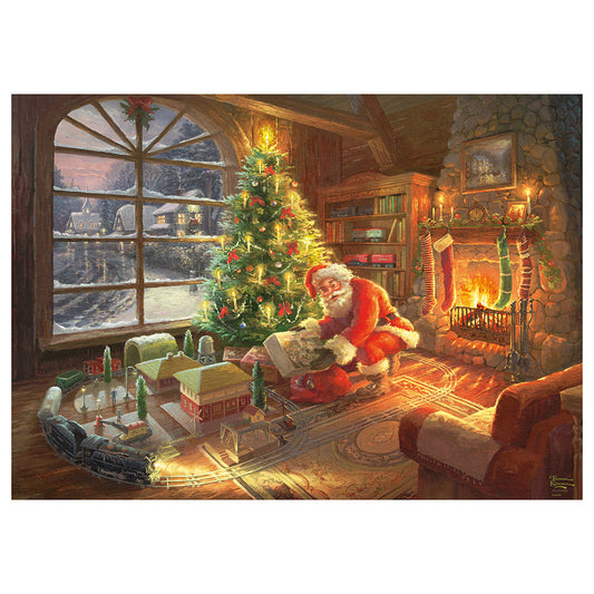 Puzzle Schmidt: Thomas Kinkade - Mos Craciun este aici, 1000 piese, editie limitata