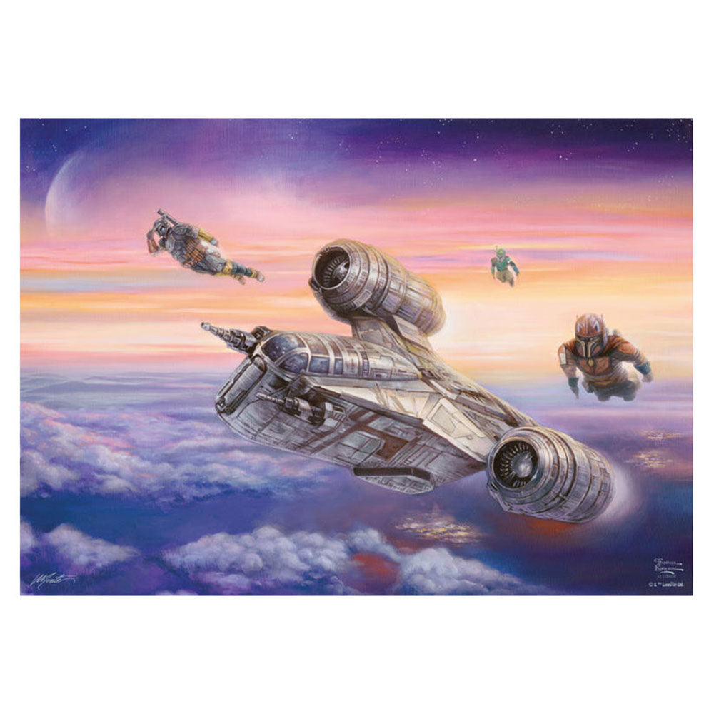 Imagine Puzzle Schmidt: Thomas Kinkade - Disney - Star Wars -Mendalorian - Escorta, 1000 piese
