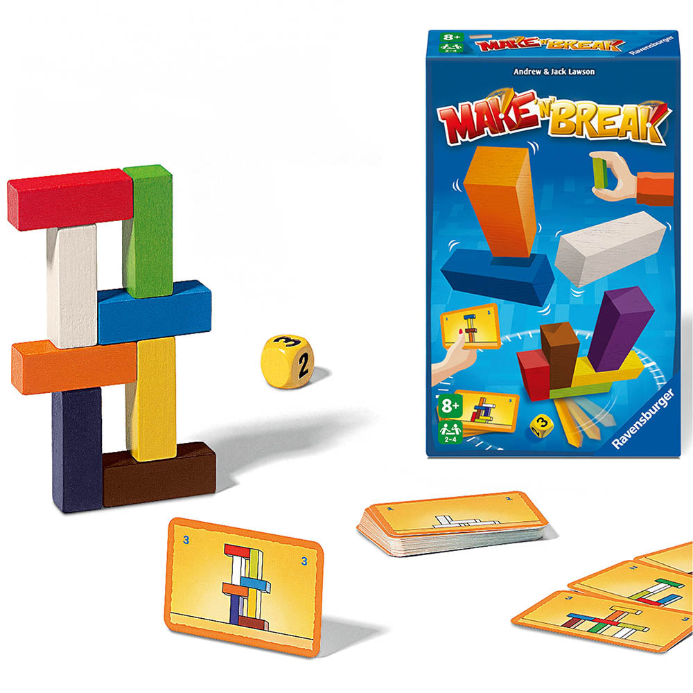 Make'n'Break Ravensburger, joc de societate, editie compacta, multilingv, incl.RO