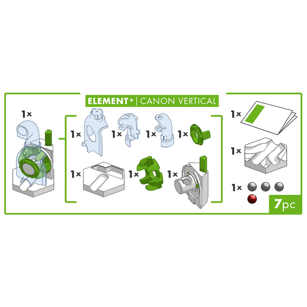 Joc de constructie Gravitrax Vertical Cannon, set de accesorii, Tun Vertical