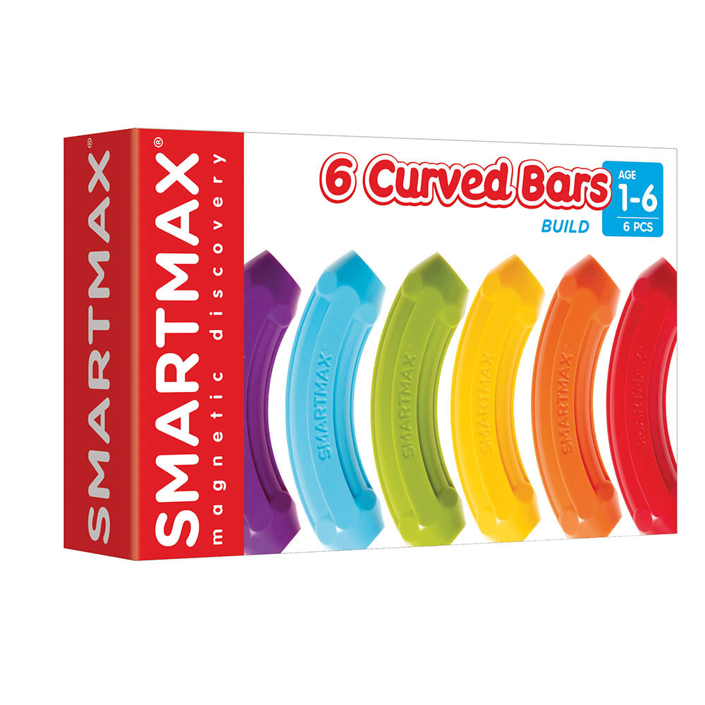 Smart Max mágneses játék, XT-Box 6 db ívelt rúdból, 6 db ívelt darabból álló készlet