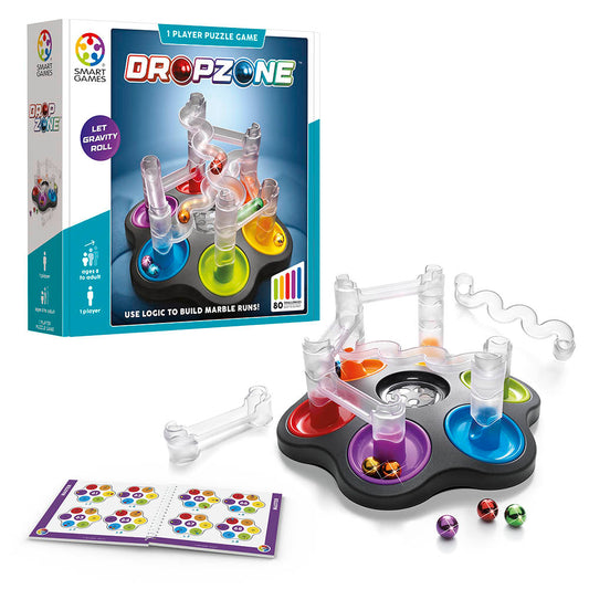 Smart Games - Dropzone, logikai játék 80 kihívással, 8+ éves, nemzetközi kiadás