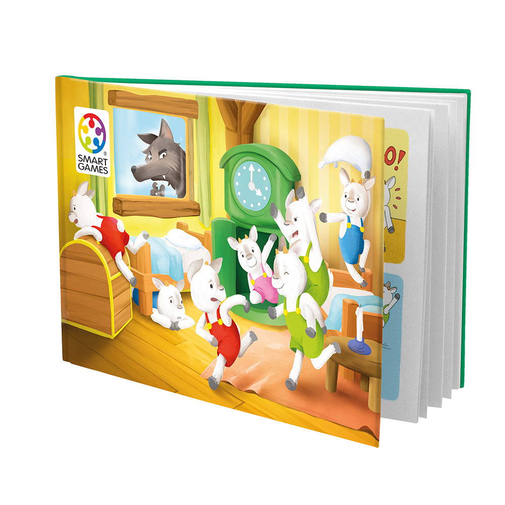 Smart Games - The Wolf & The 7 Goats - Deluxe, joc de logica cu 48 de provocari, 3+ ani, editie internationala