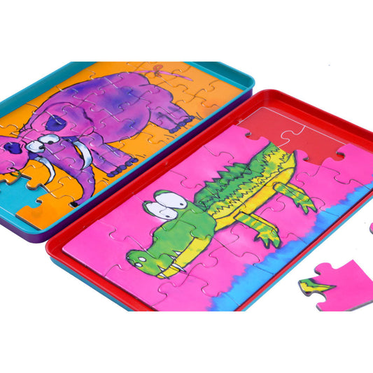 Imagine Puzzle cu Animale Magnetice Purple Cow