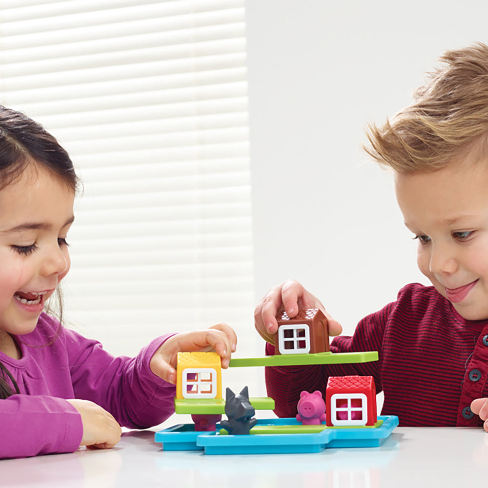 Smart Games - Three Little Piggies - Deluxe, joc de logica cu 48 de provocari, 3+ ani, editie lb. Romana