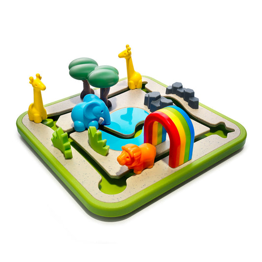 Smart Games - Safari Park Jr., logikai játék 60 kihívással, 3+ éves, font kiadás. román