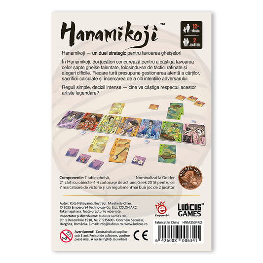 Hanamikoji - Intra in jocul Gheiselor, editie NOUA