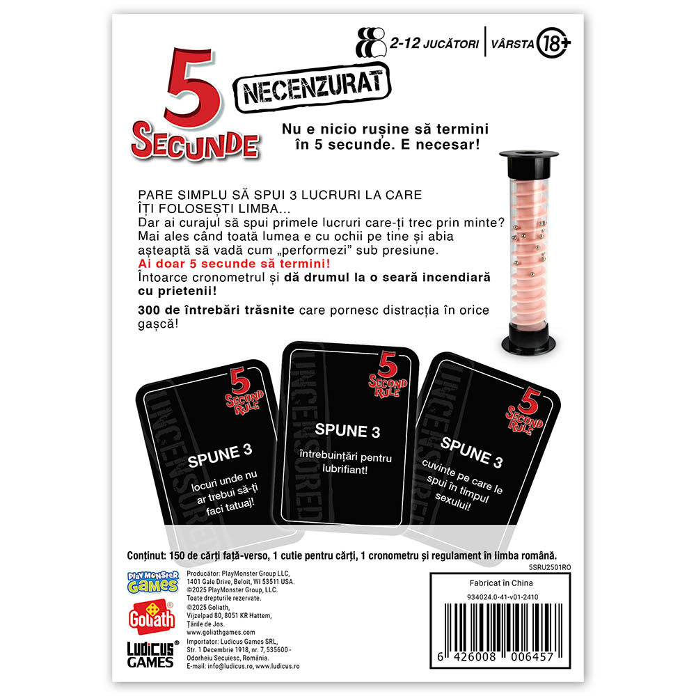 5 Secunde - Necenzurat, joc de petrecere, lb.romana
