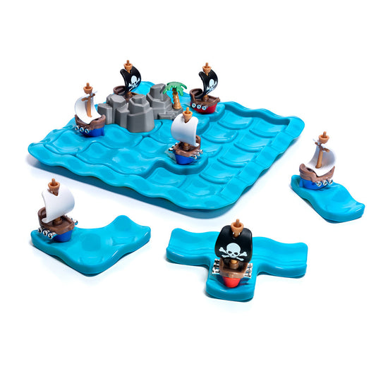 Smart Games - Pirates Crossfire, joc de logica cu 80 de provocari, 7+ ani, editie lb. Romana