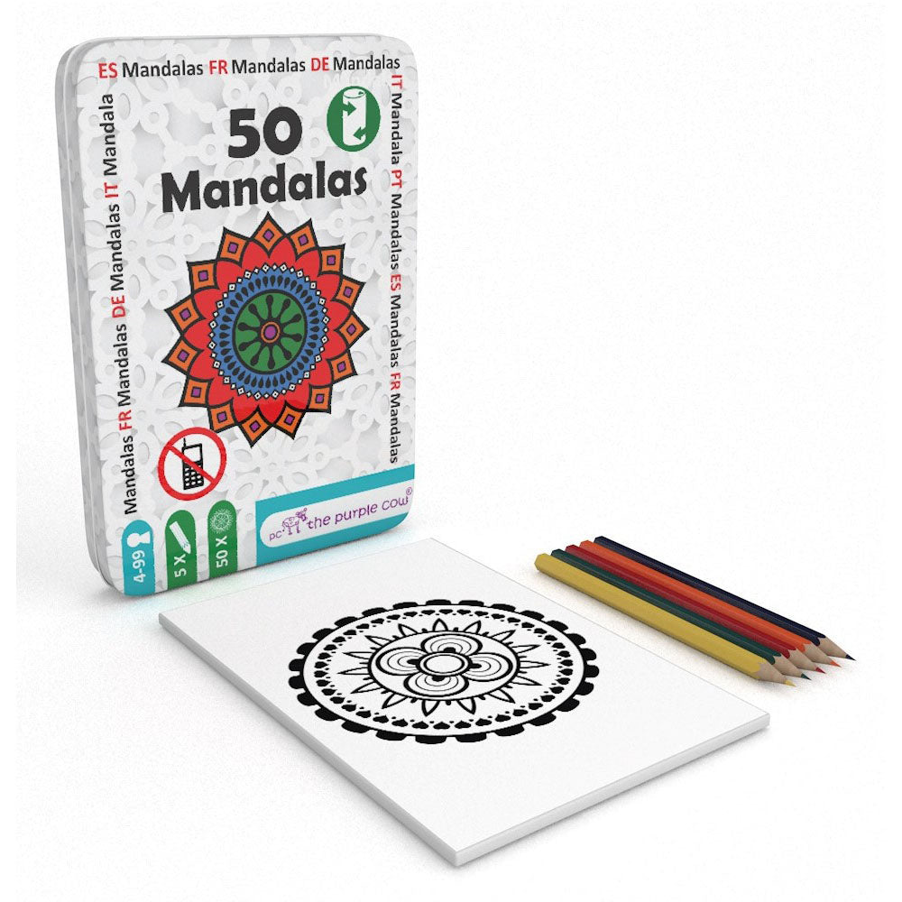 50 de desene Mandala- Purple Cow