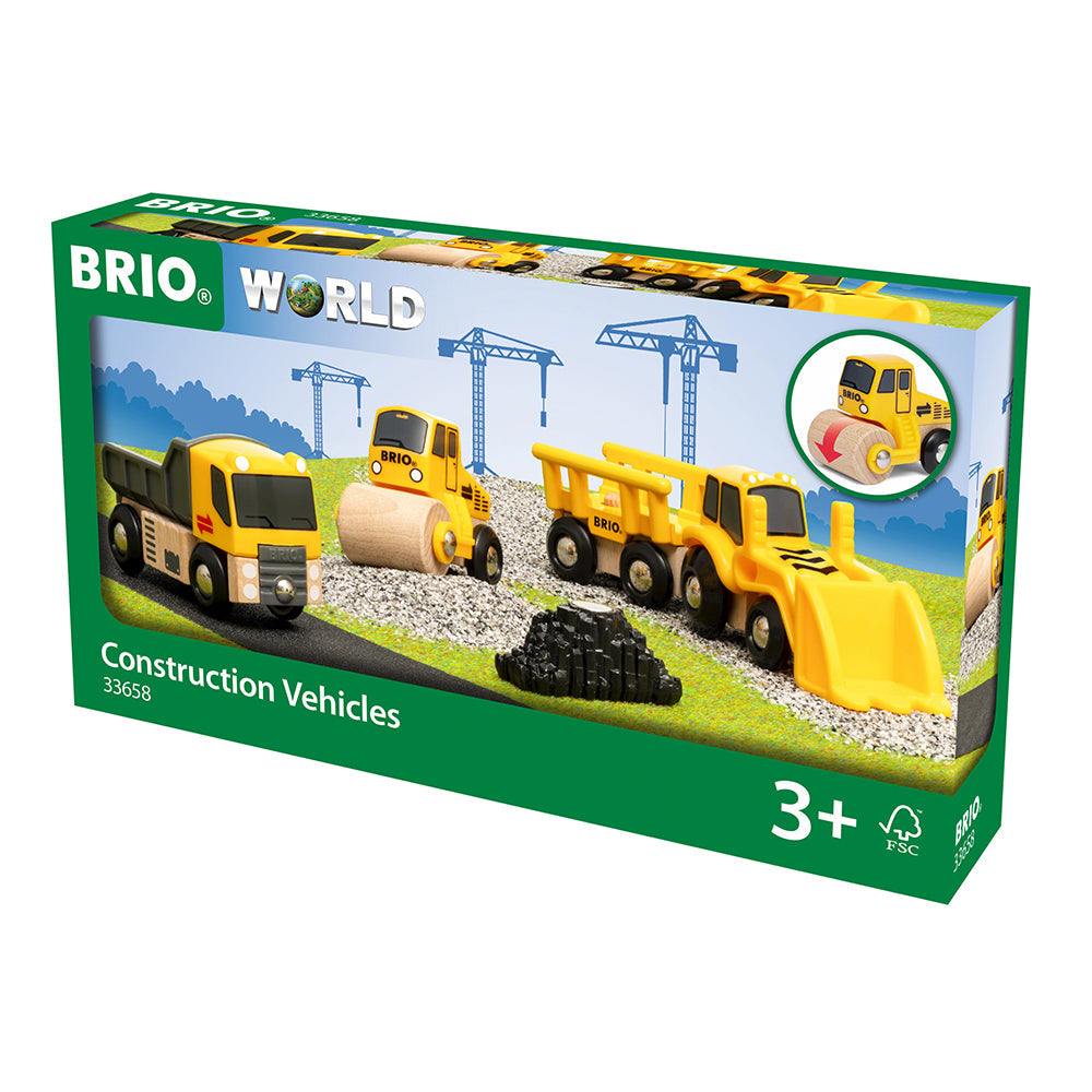 Set cu vehicule pentru constructii BRIO, 3+ ani