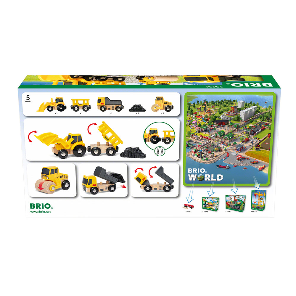 Set cu vehicule pentru constructii BRIO, 3+ ani