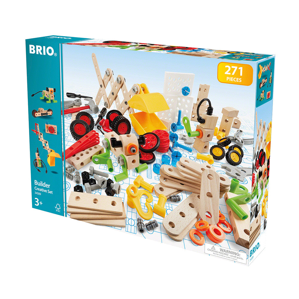 Kreatív építőkészlet játék 271 BRIO darabbal, 3+ év