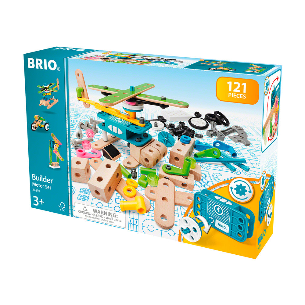 BRIO 121 darabos motorépítő szett játék, 3+ év