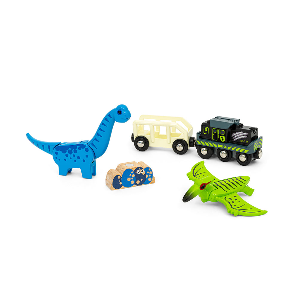 Trenulet cu baterii, aventura dinozaurilor BRIO, 3+ ani