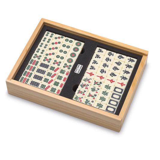 Imagine Joc Mah Jong Cayro, cu cutie de lemn, zaruri si 144 de pietre