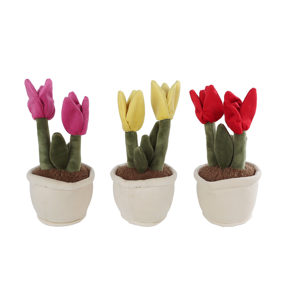 Jucarie de plus – Lalele in ghiveci - Rosu, 27 cm