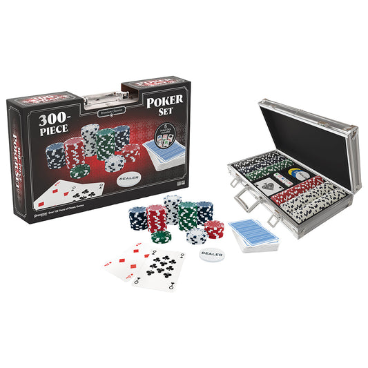 Premium Classics - 300pcs Poker Chip set - Set cu 300 jetoane de poker, in cutie metalica