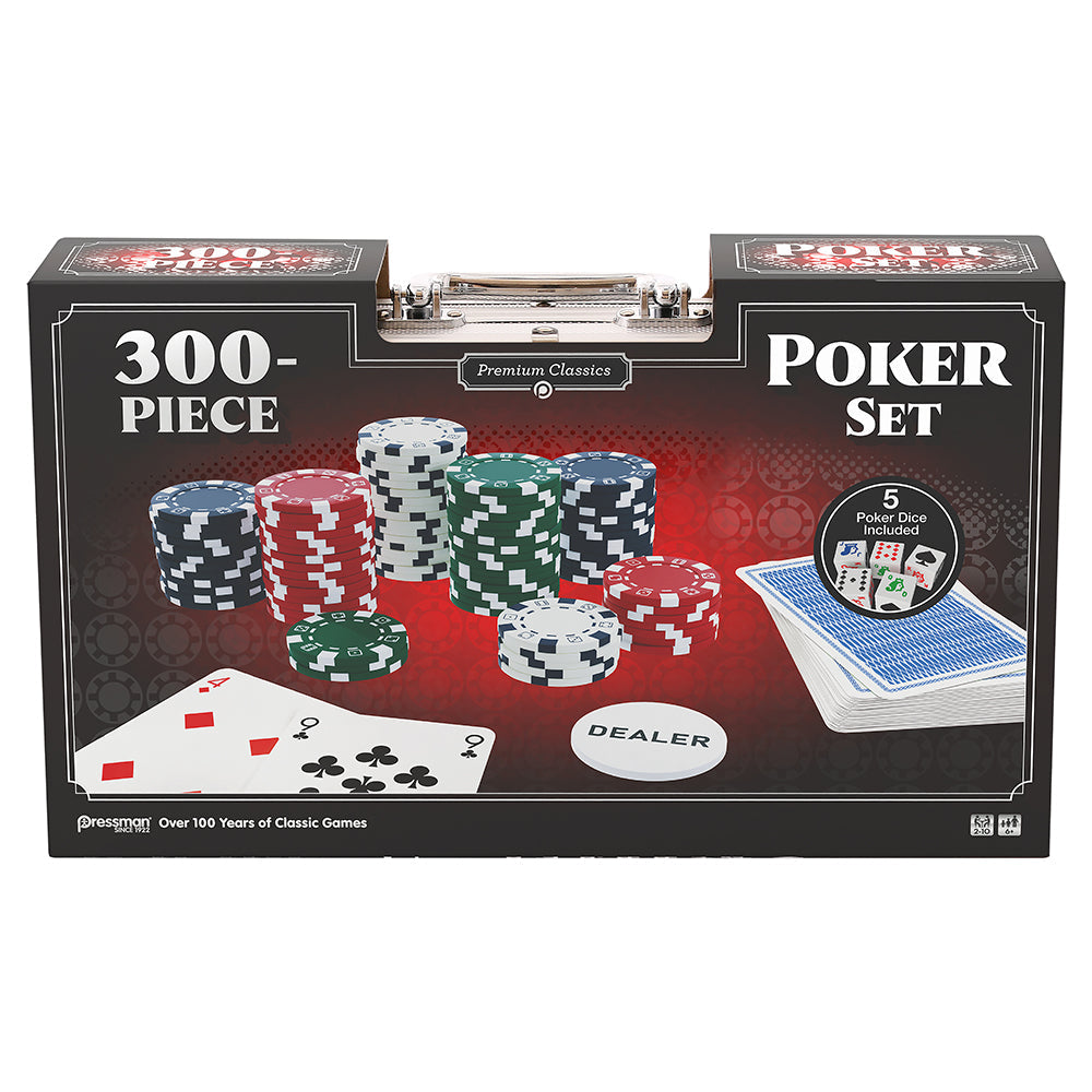 Premium Classics - 300pcs Poker Chip set - Set cu 300 jetoane de poker, in cutie metalica