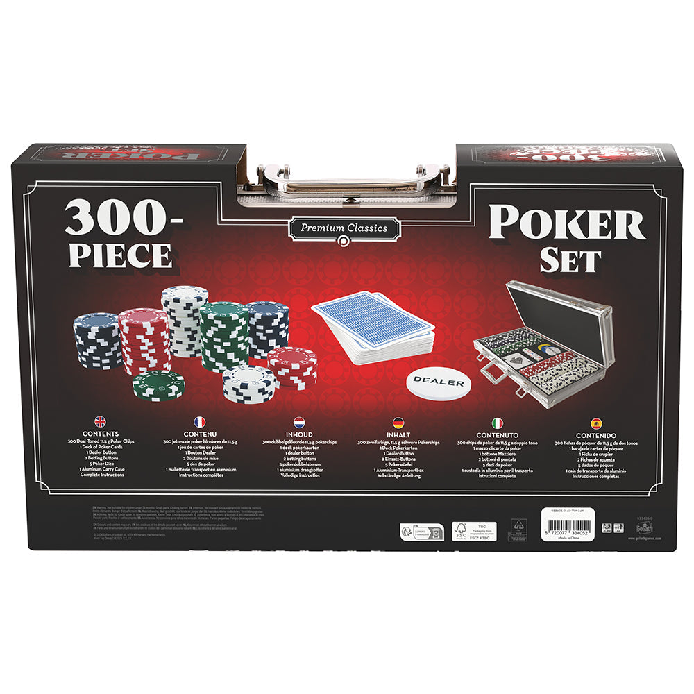 Premium Classics - 300pcs Poker Chip set - Set cu 300 jetoane de poker, in cutie metalica