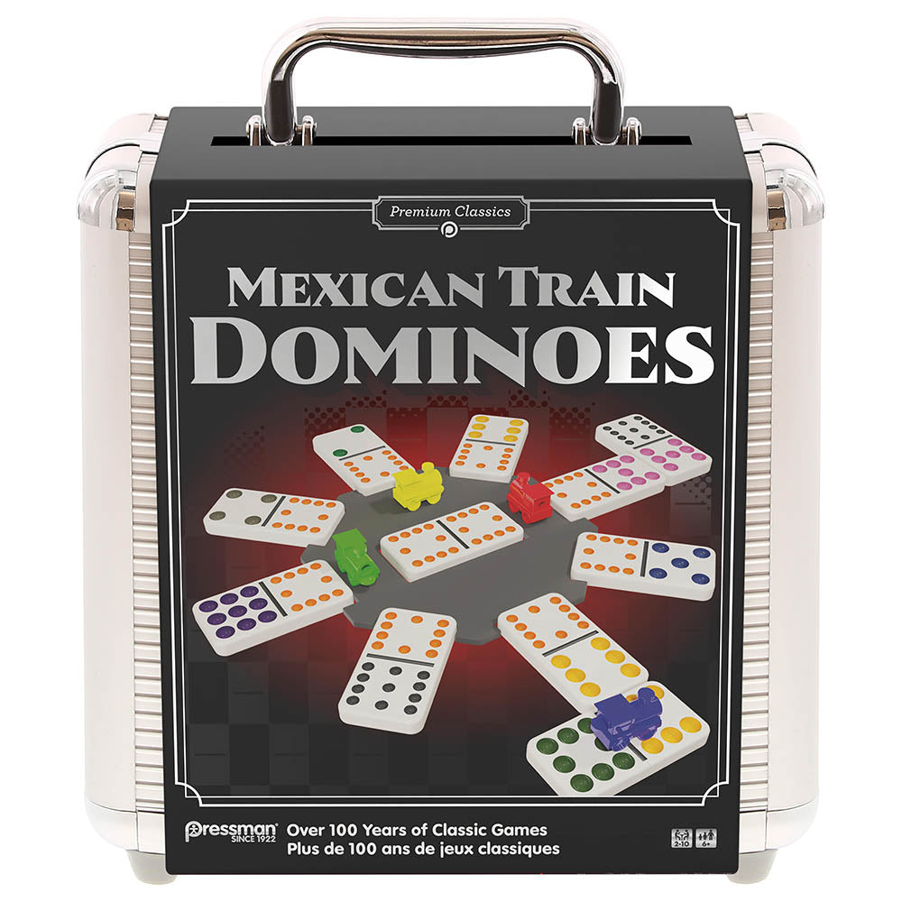 Premium Classics - Mexican Train Dominoes - Joc Domino Trenul Mexican , in cutie metalica