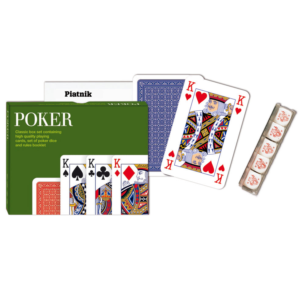 Imagine Set carti de joc si zaruri Poker - Piatnik
