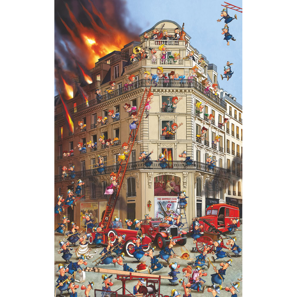 Puzzle Piatnik, Fire Brigade Illustration - François Ruyer, 1000 piese