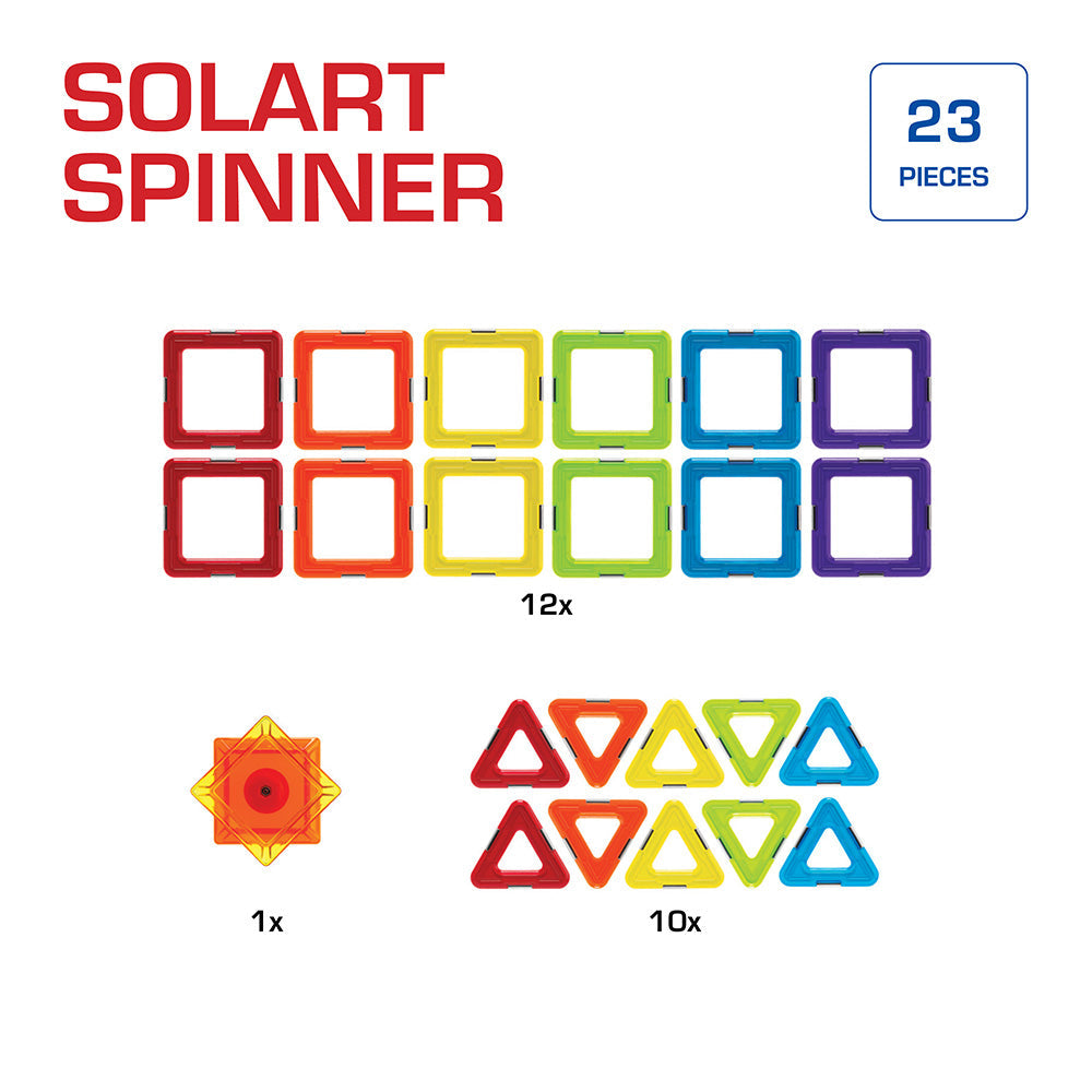 Geo Smart mágneses játék, Solar Spinner, Solar Rotor, 23 db