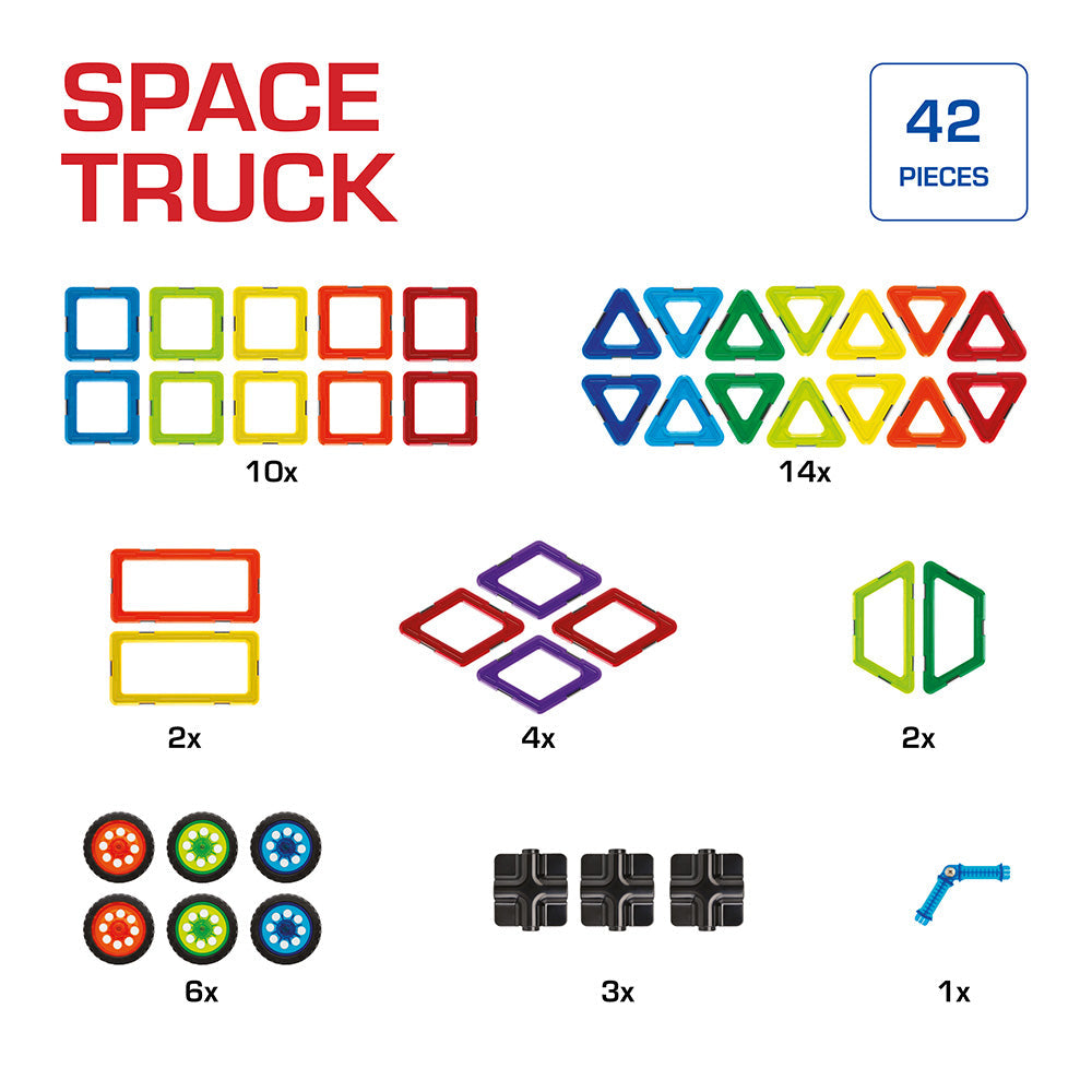Geo Smart mágneses játék, Space Truck, 42 db