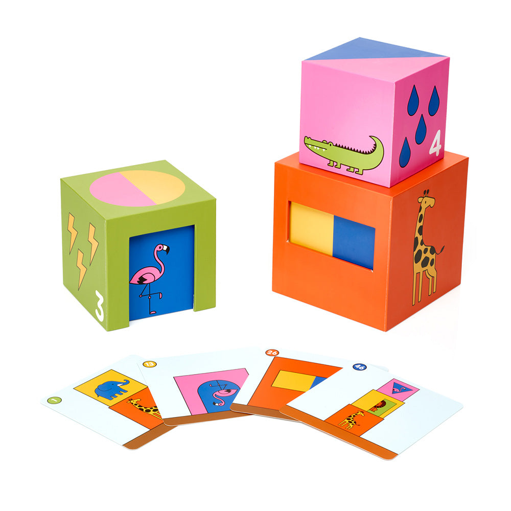 Smart Games - Peek - a - Állatkert, logikai játék 48 kihívással, 2+ év, nemzetközi kiadás