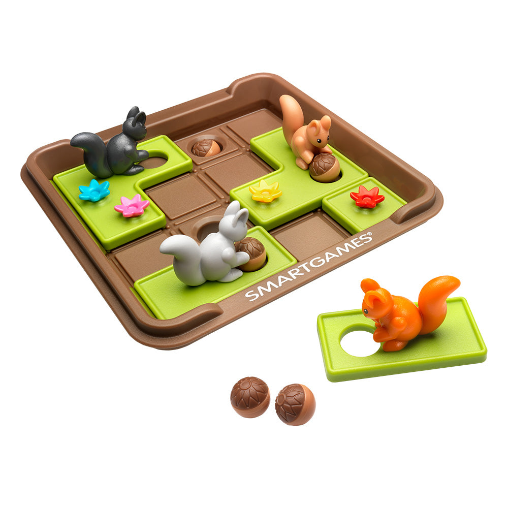 Smart Games - Squirrels Go Nuts!, joc de logica cu 80 de provocari, 6+ ani, editie internationala