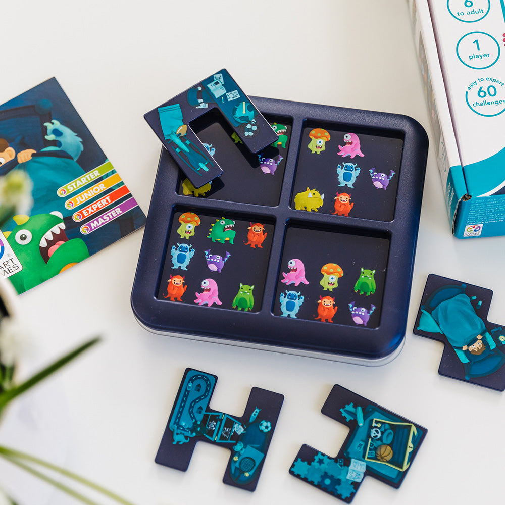 Smart Games – Monster Hide & Seek, logikai játék 60 kihívással, 6+ év, nemzetközi kiadás