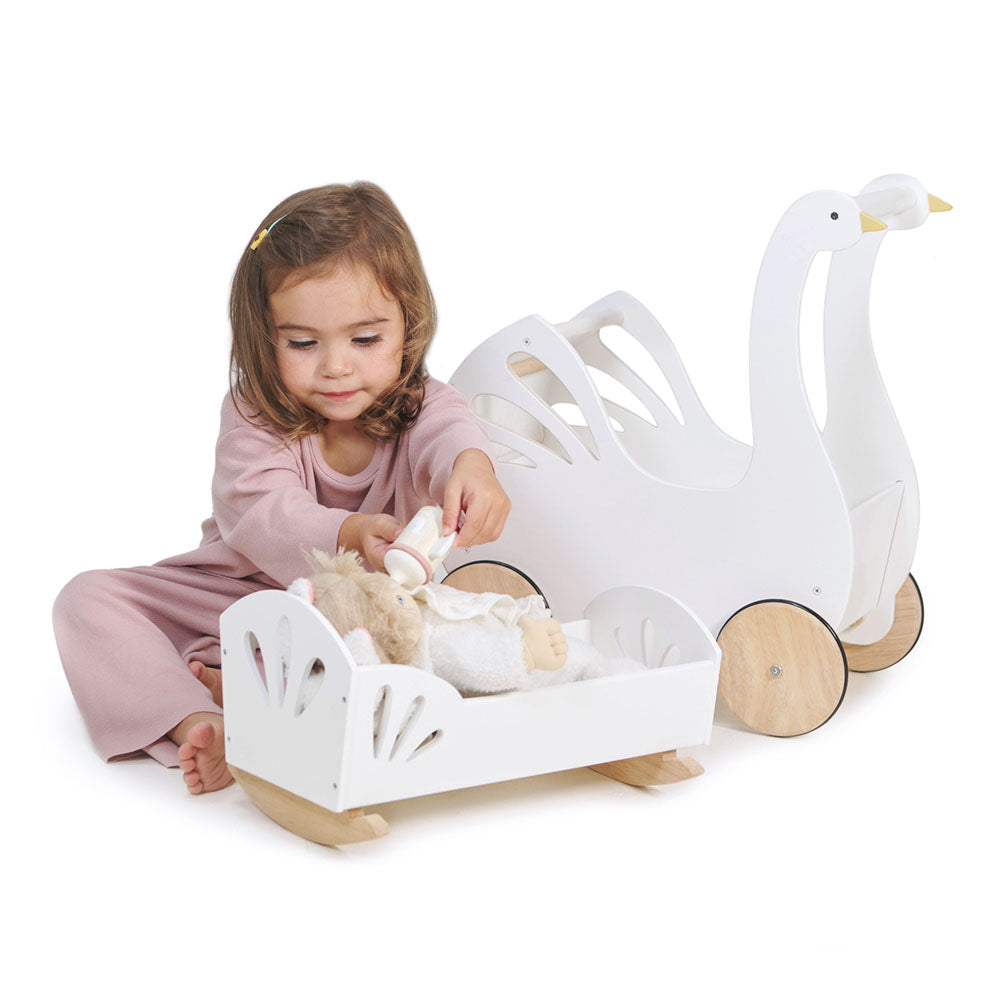 Imagine Leagan Lebada, din lemn premium - Sweet Swan Dolly Bed - TL8106