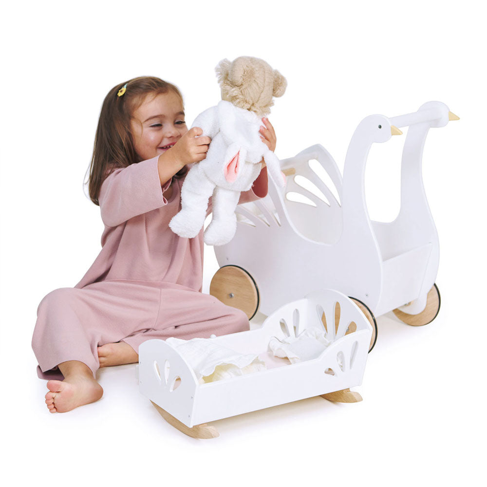 Imagine Leagan Lebada, din lemn premium - Sweet Swan Dolly Bed - TL8106
