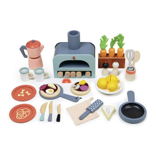 Imagine Bucatarie cu cuptor pentru pizza, din lemn premium - La Fiamma Grand Kitchen - TL8207