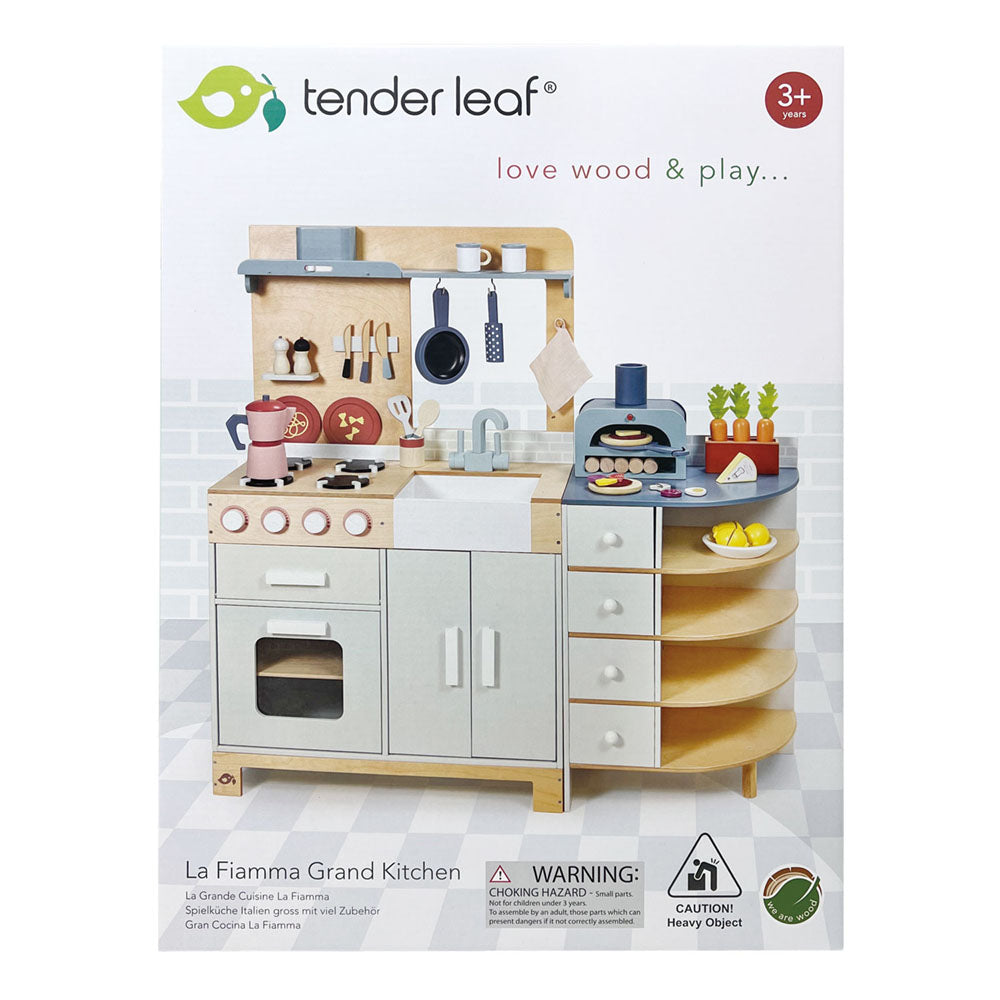 Imagine Bucatarie cu cuptor pentru pizza, din lemn premium - La Fiamma Grand Kitchen - TL8207